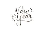 矢量手绘手写英文新年字体