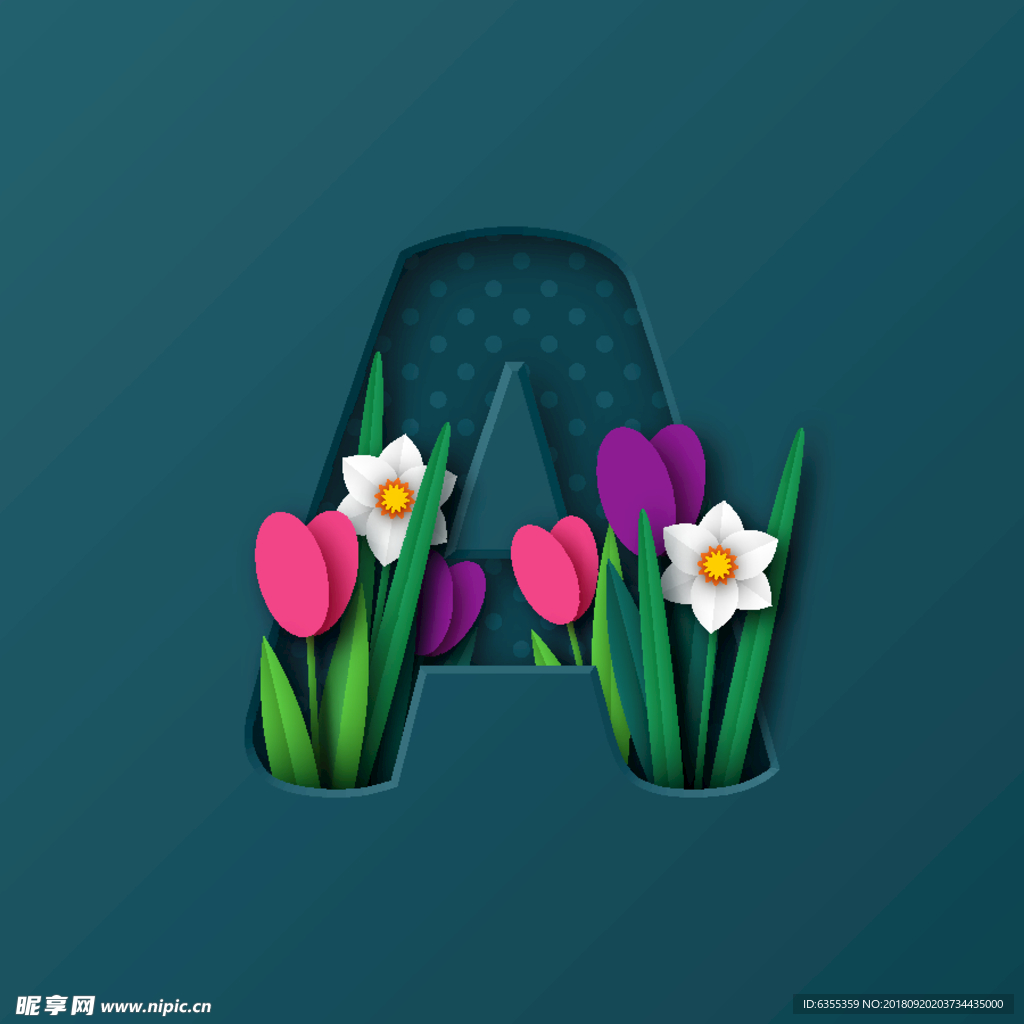 字体花朵