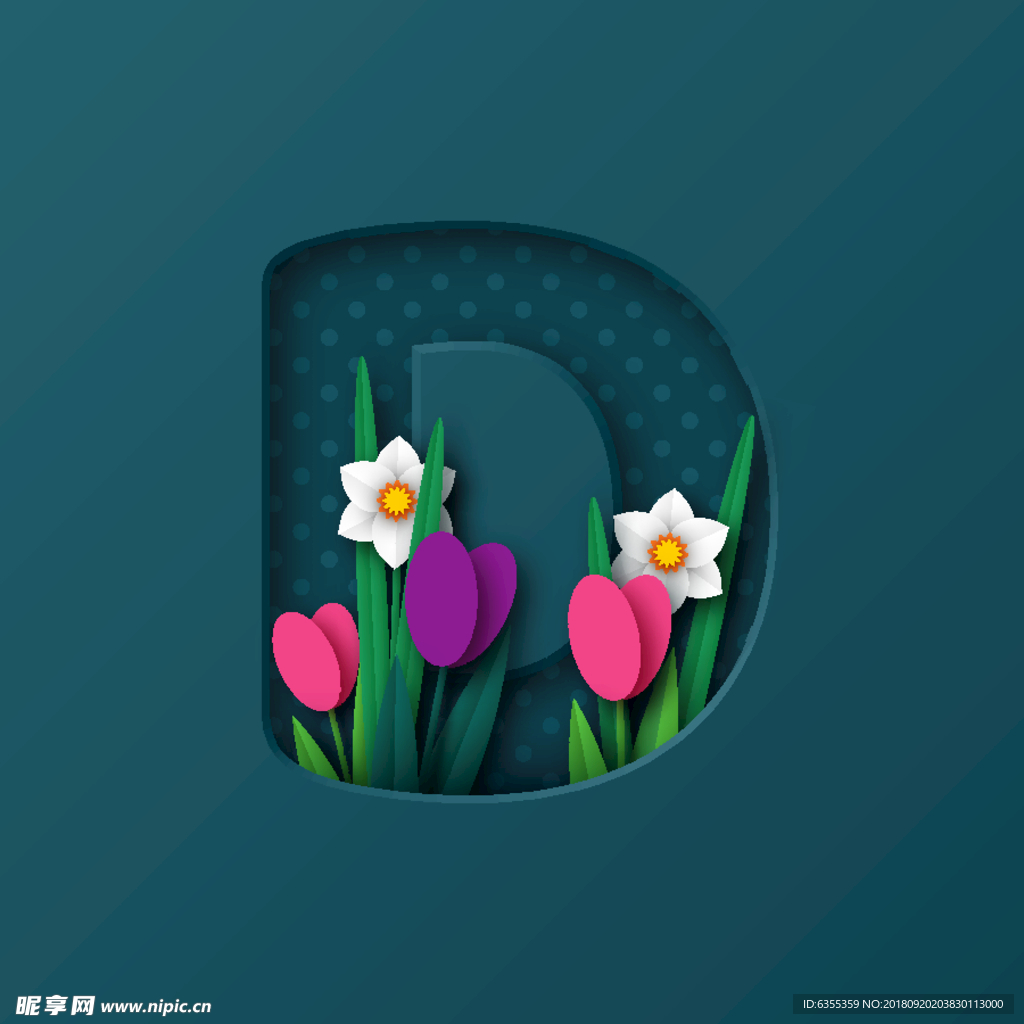 字体花朵