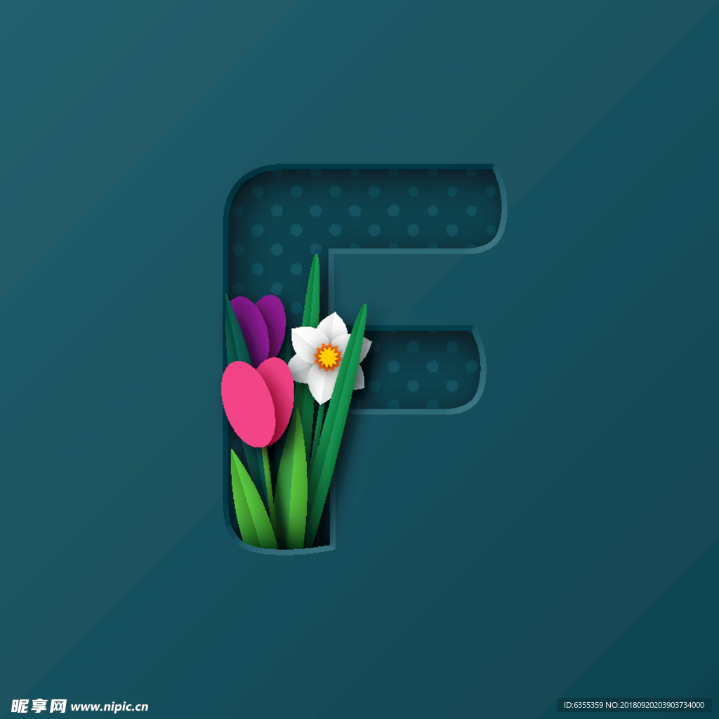 字体花朵