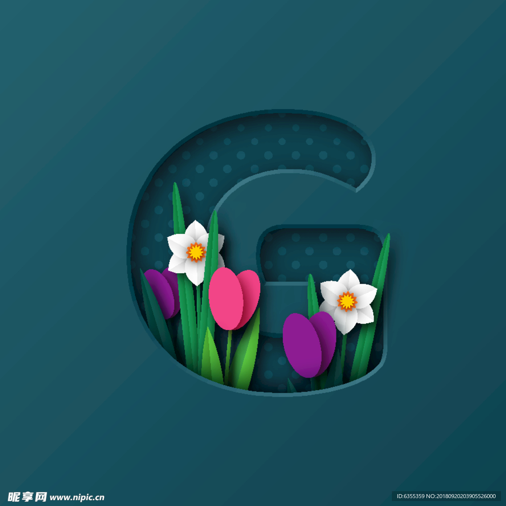 字体花朵