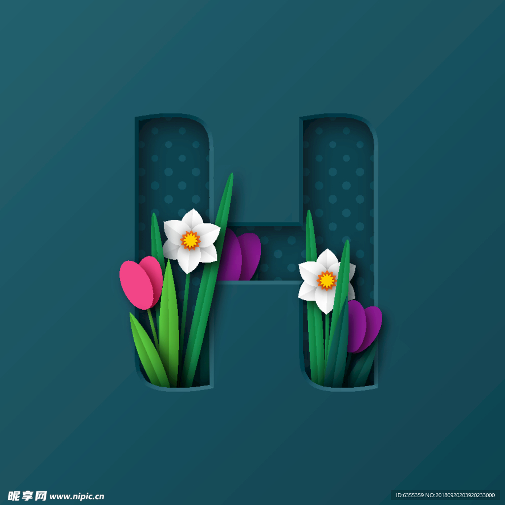 字体花朵