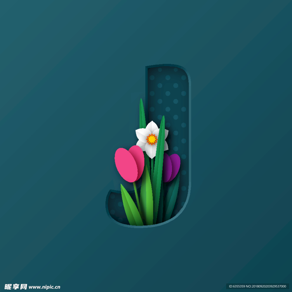 字体花朵
