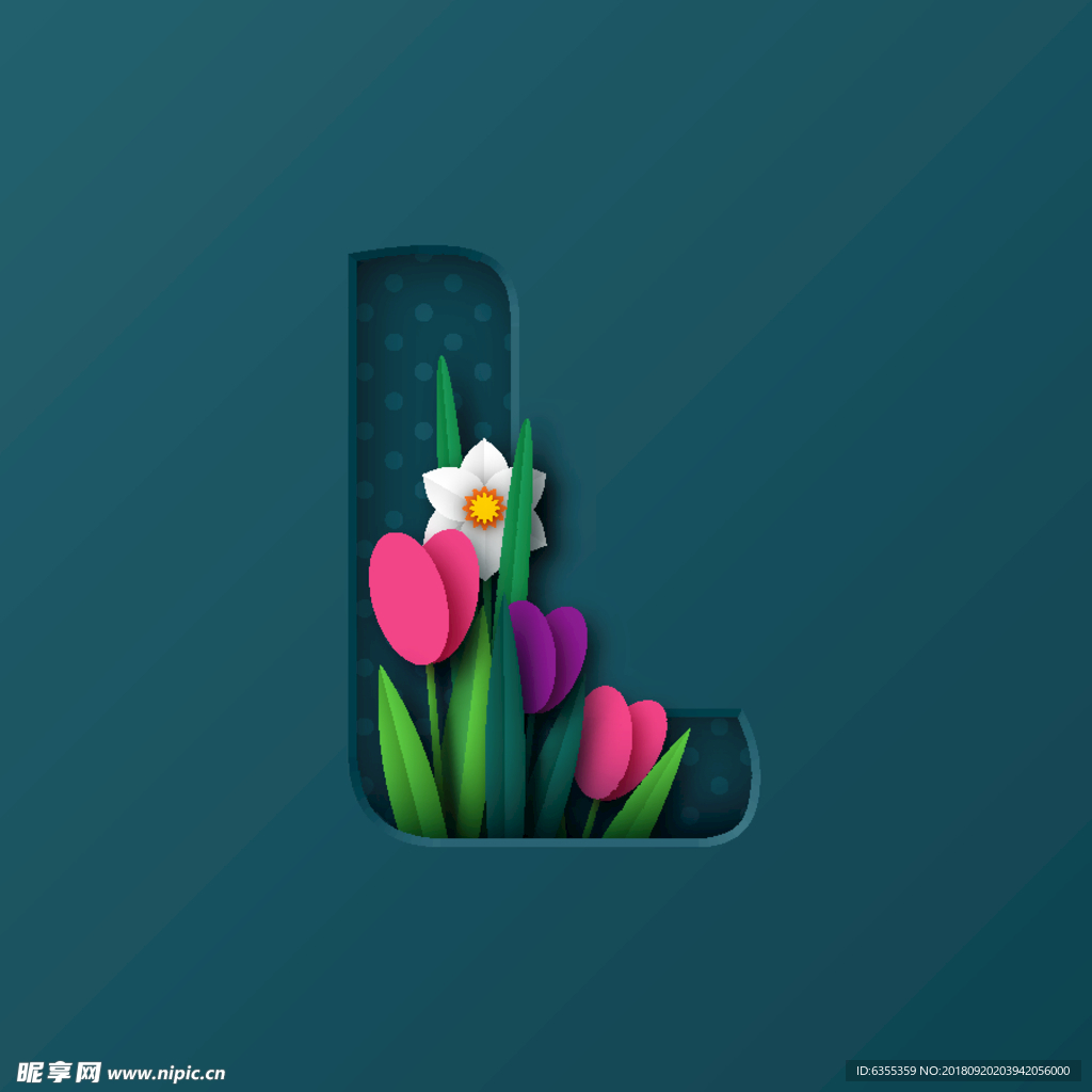 字体花朵