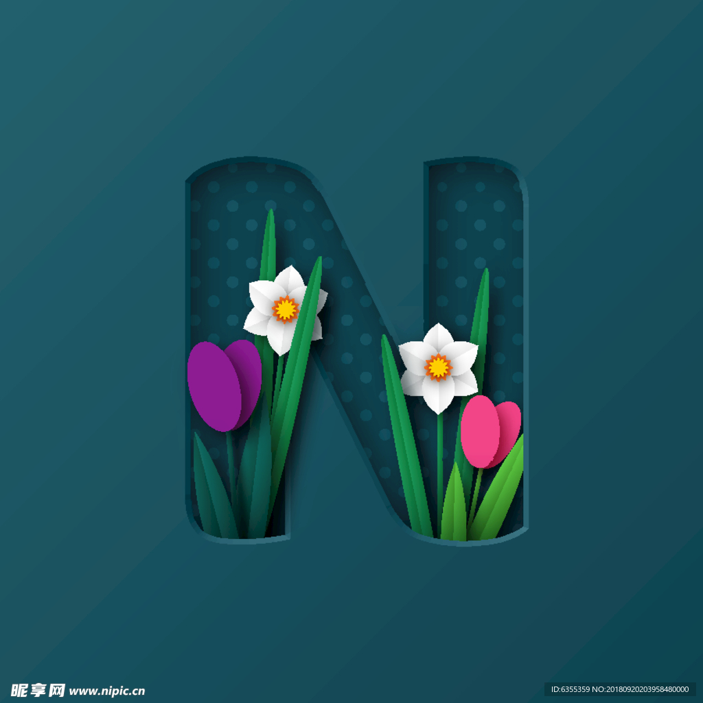 字体花朵