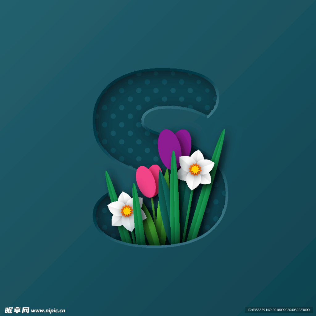 字体花朵