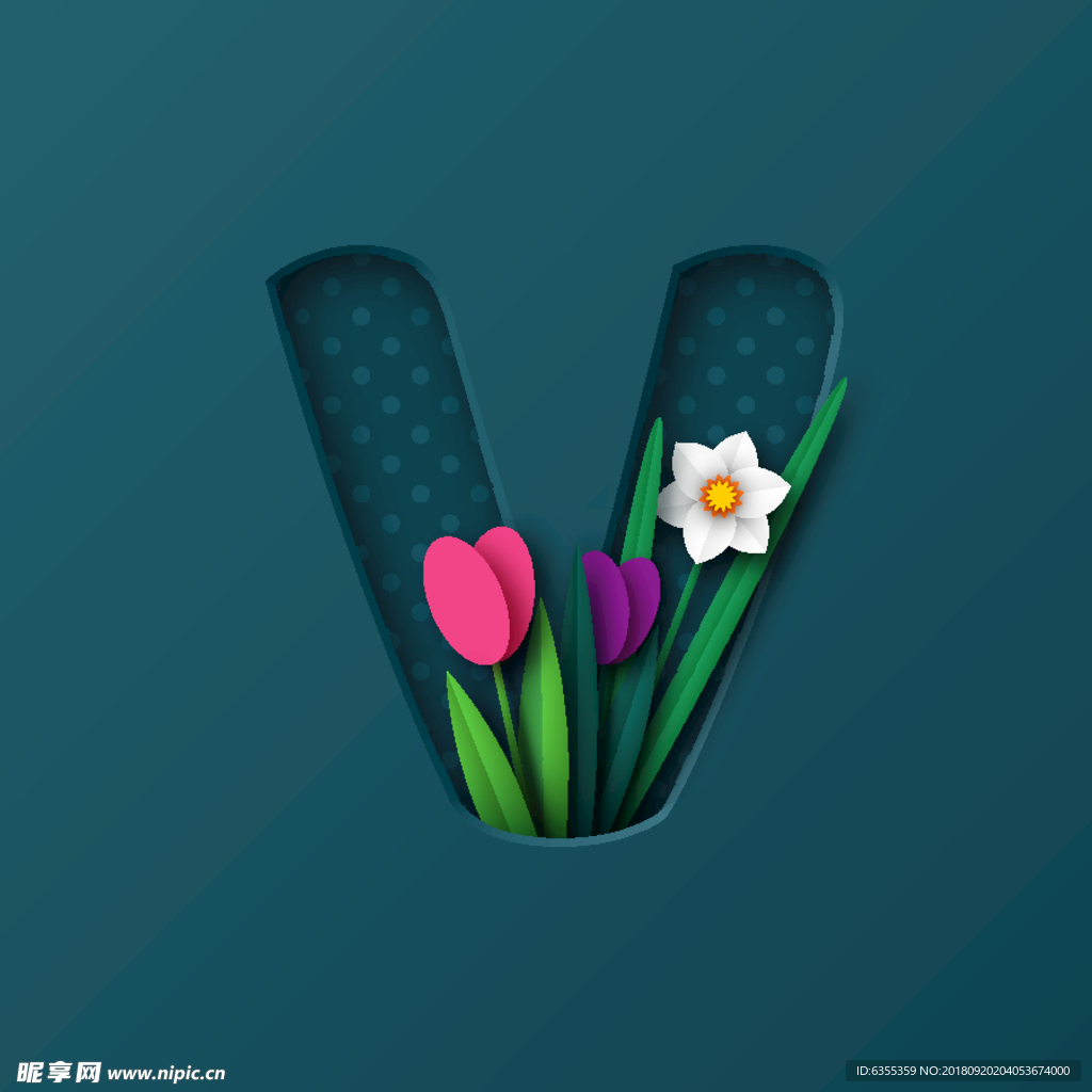 字体花朵