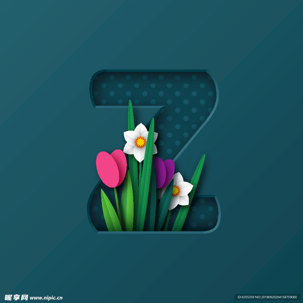 字体花朵
