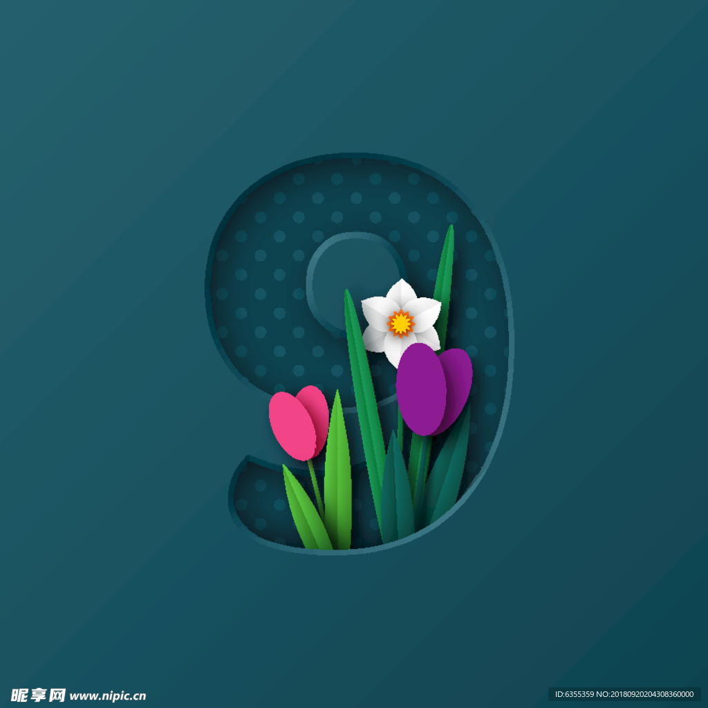 字体花朵
