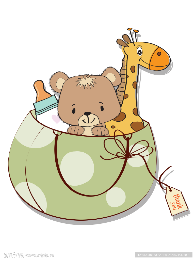 卡通长颈鹿