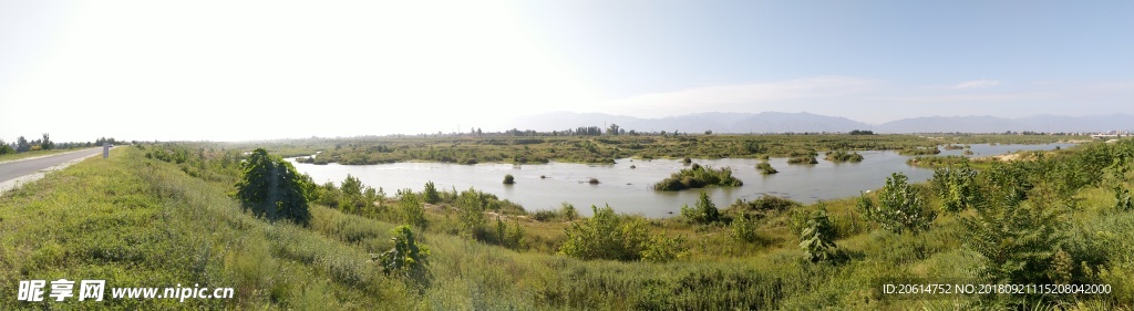 美丽的乡村河道风景