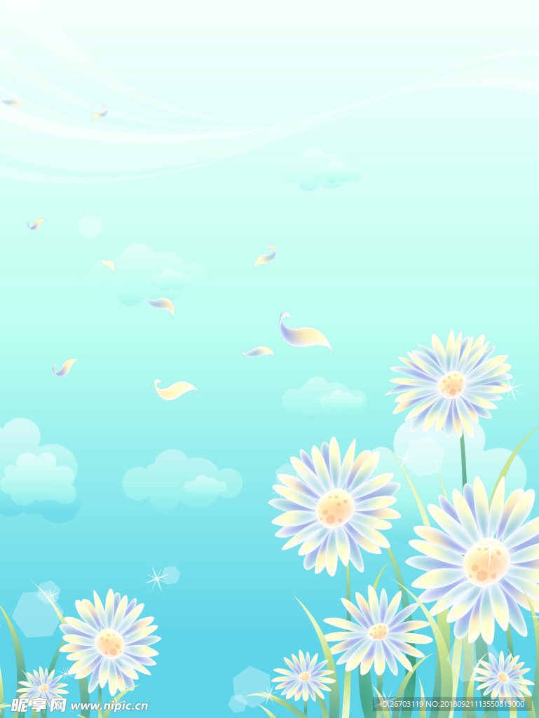 花朵  渐变