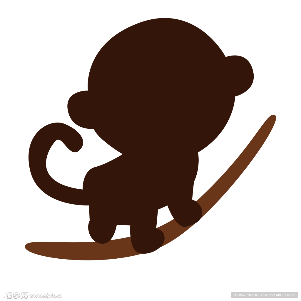 透明底猴子
