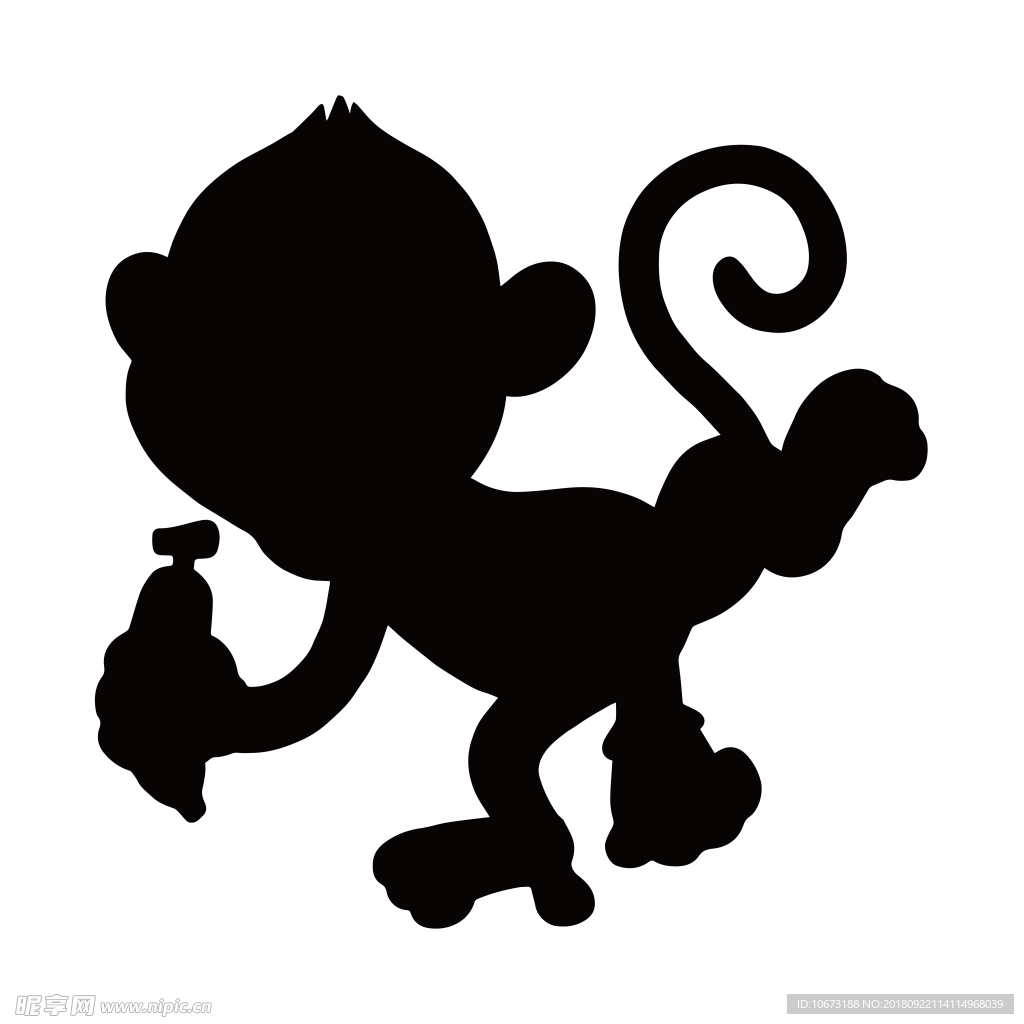 透明底猴子