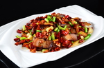 坛香肉蒜苔炒腊肉