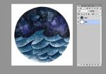 幻视星空重叠云尘斑驳宇宙图案设