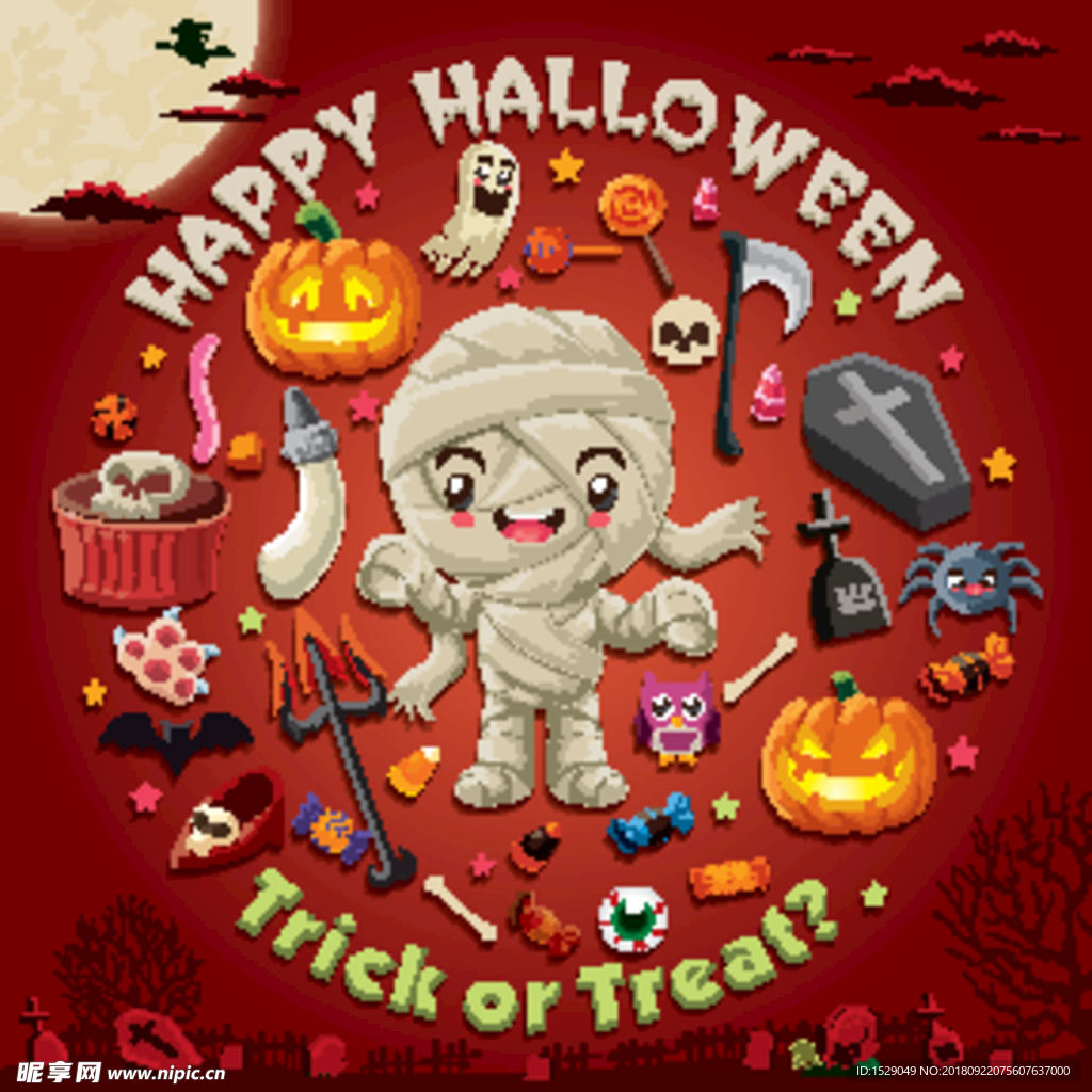 卡通万圣节