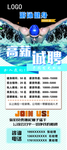 健身游泳招聘展架