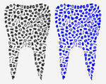 矢量牙齿元素图标符号扁平化设计