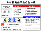 砂轮机安全风险点告知牌