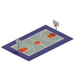 创意运动篮球场高端等轴3D