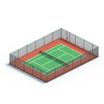创意网球场高端等轴3D立体