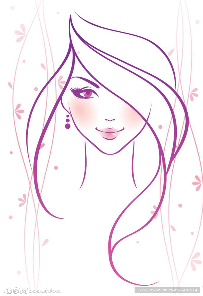 插画美女