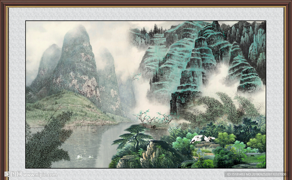 山水画 山水风景 巨幅山水画