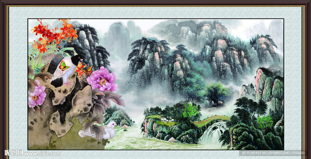 山水画 山水风景 巨幅山水画