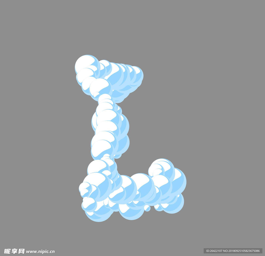 云朵字母