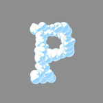 云朵字母