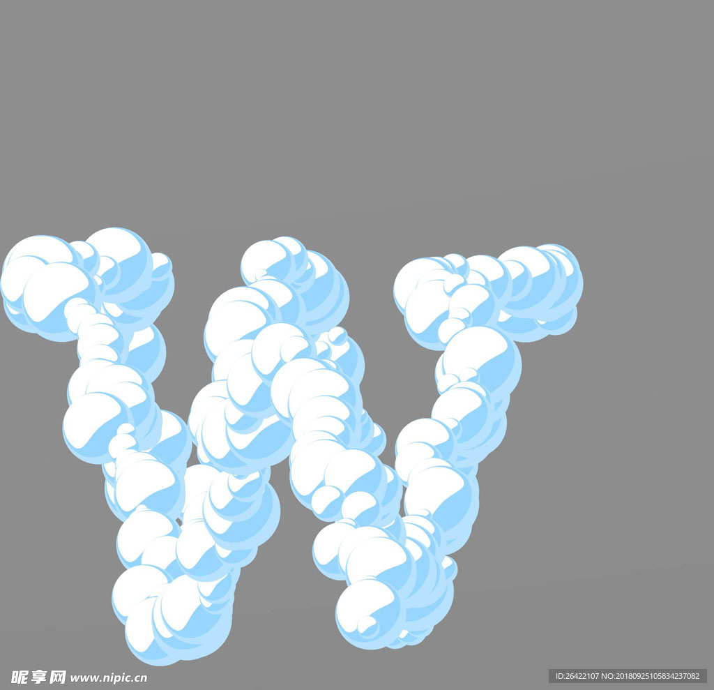 云朵字母