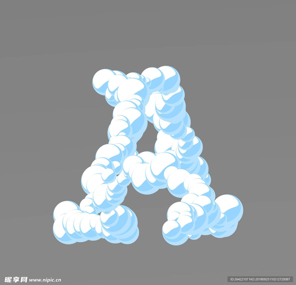 云朵字母