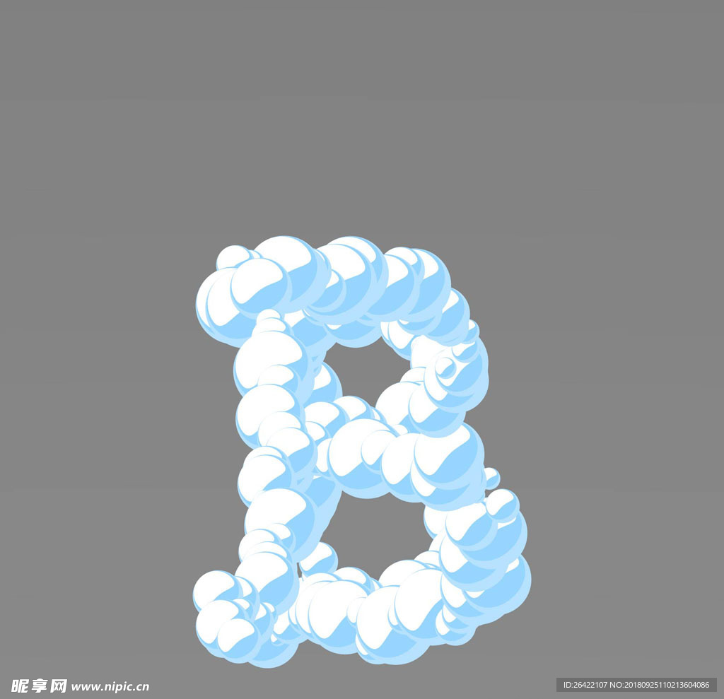 云朵字母