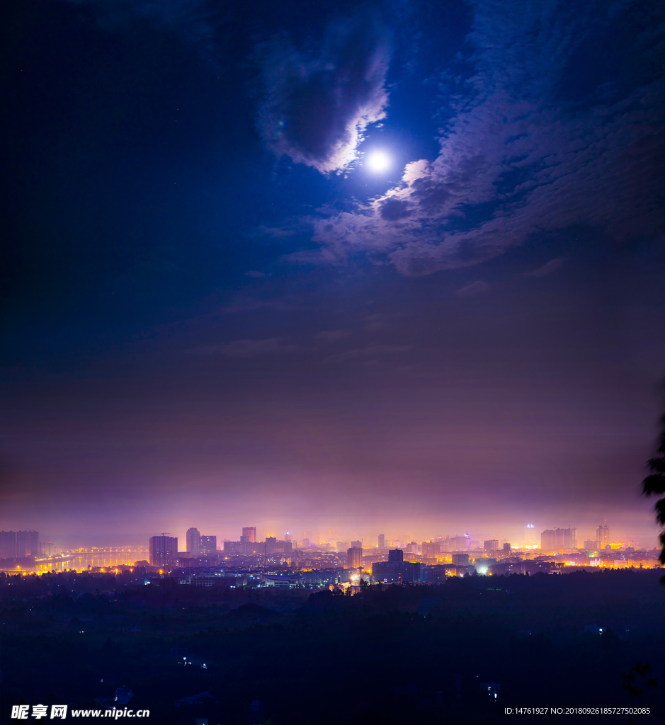 夜景 城市 夜空 繁华 俯瞰城