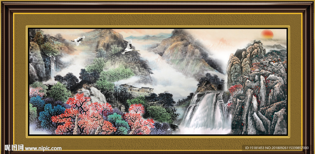 山水画 山水风景 巨幅山水画