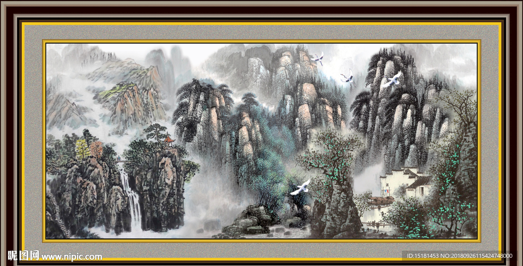 山水画 山水风景 巨幅山水画