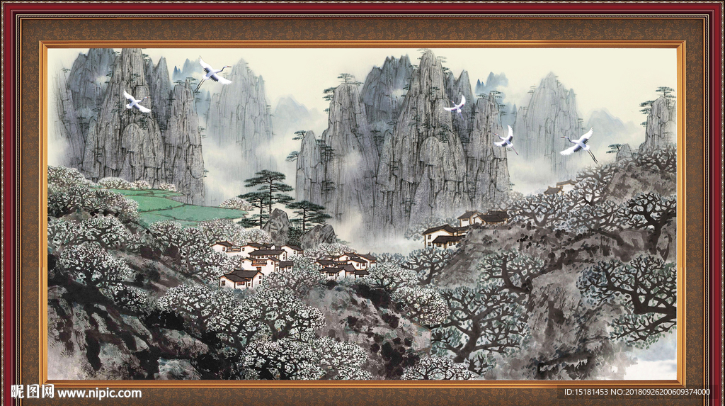山水画 山水风景 巨幅山水画