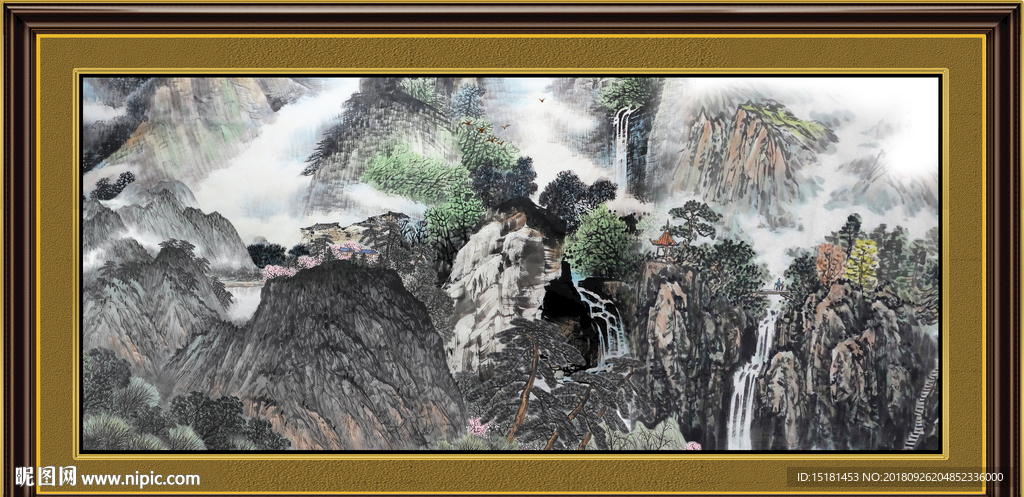 山水画 山水风景 巨幅山水画