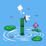 蜻蜓点水