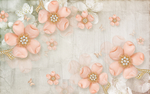 珠宝3D花卉背景墙图片