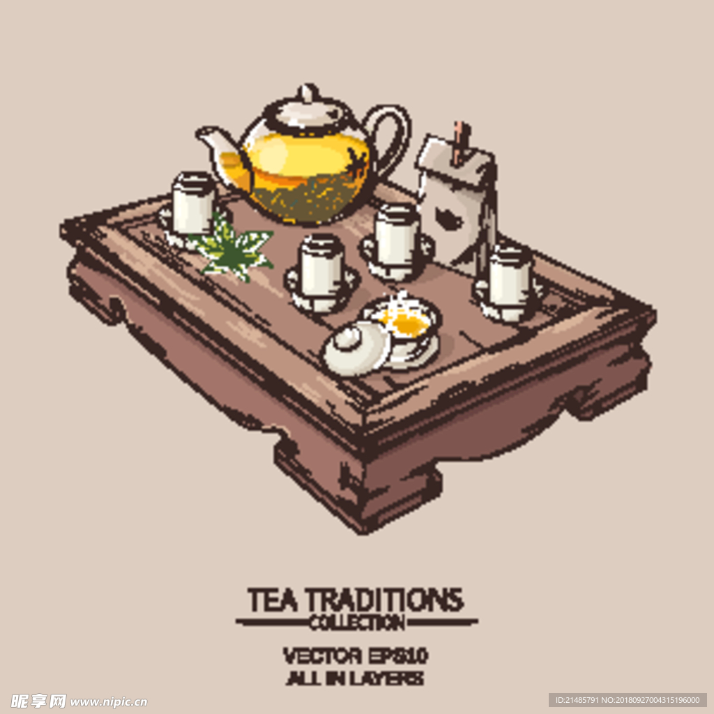 รูปSimple Cartoon Stick Figure Teapot Cup Free Download Chinese Style ...