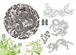 龙 花草 素材