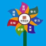 党建创意风车雕塑