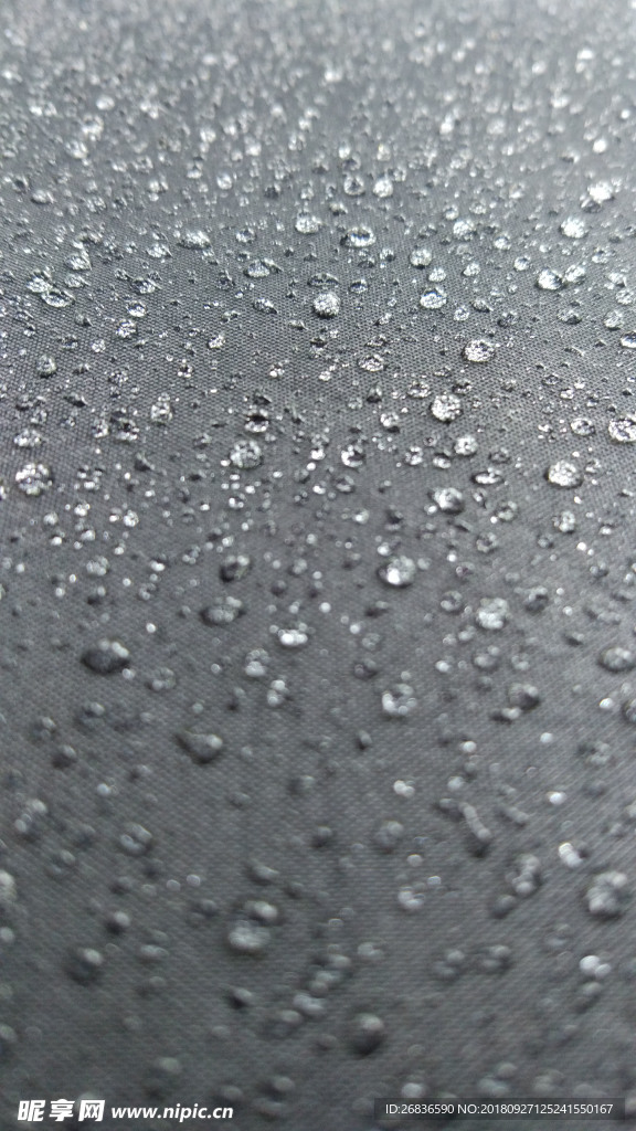 黑布 雨珠