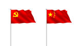 党旗国旗矢量图