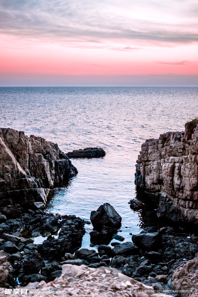 海岸风景 黄昏海岸