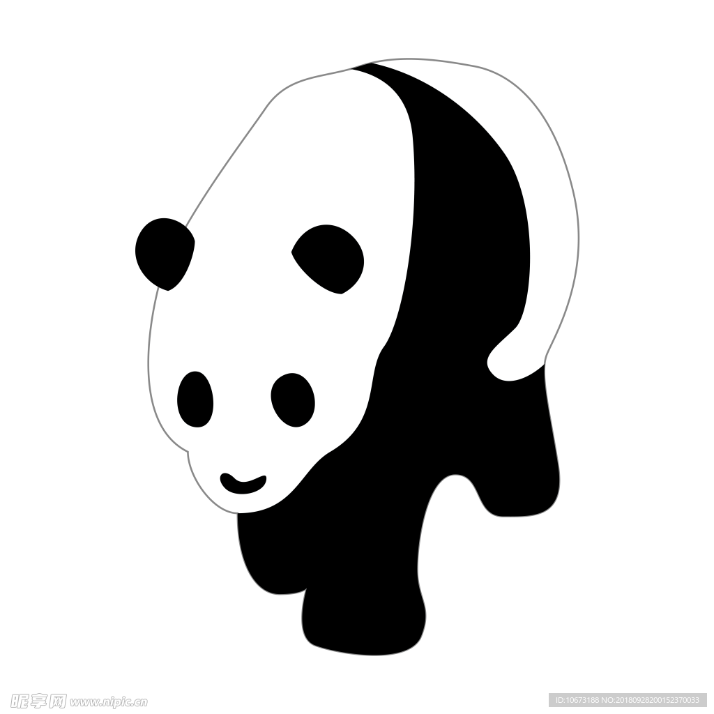 透明底熊猫