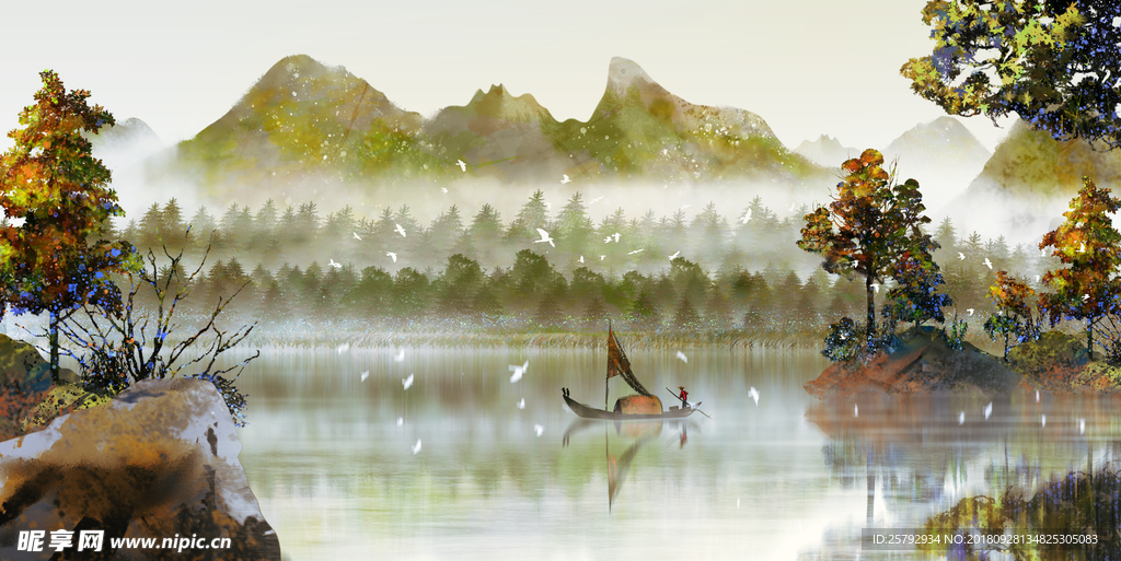 中国风山水