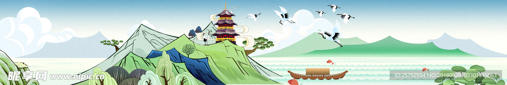 古风山水画
